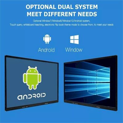 8MP Camera IR Smart Interactive Whiteboard LCD Touchscreen Android 9.0 OS