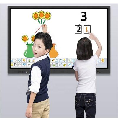 Android 11.0 OS Portable Interactive Whiteboard 4K LCD IR Multi Touch Screen