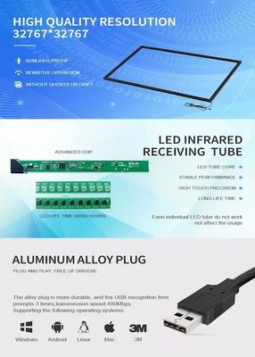 Multi Touch Frame Overlay Kit Infrared Touch Screen For Smart Board